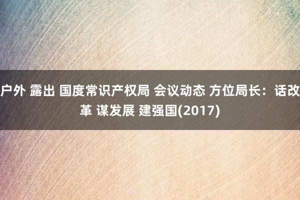 户外 露出 国度常识产权局 会议动态 方位局长：话改革 谋发展 建强国(2017)