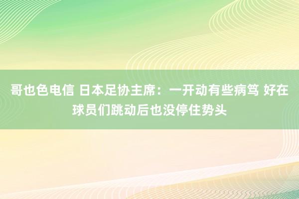 哥也色电信 日本足协主席：一开动有些病笃 好在球员们跳动后也没停住势头