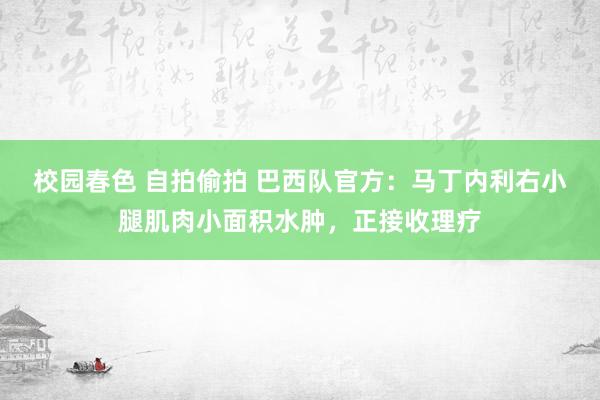 校园春色 自拍偷拍 巴西队官方：马丁内利右小腿肌肉小面积水肿，正接收理疗