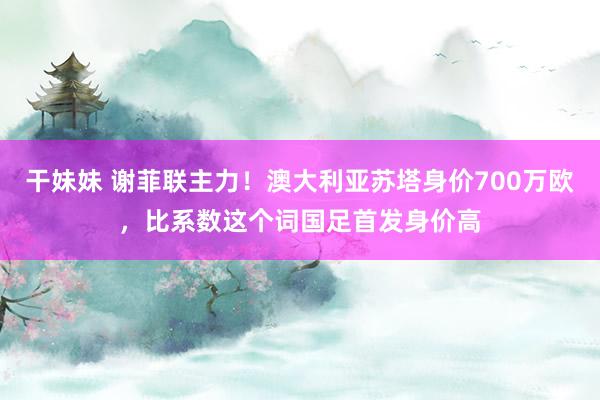 干妹妹 谢菲联主力！澳大利亚苏塔身价700万欧，比系数这个词国足首发身价高