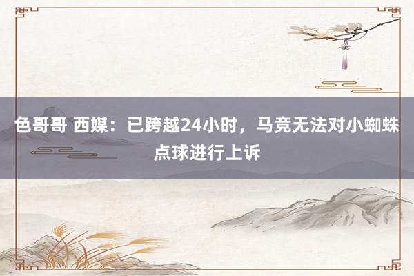 色哥哥 西媒：已跨越24小时，马竞无法对小蜘蛛点球进行上诉